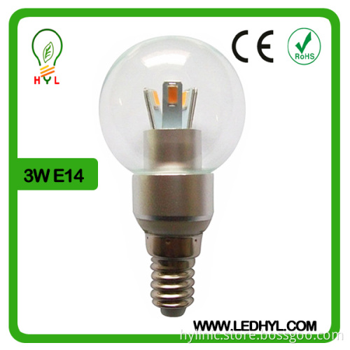 2014 Hot selling 3W globe dimmable led candle